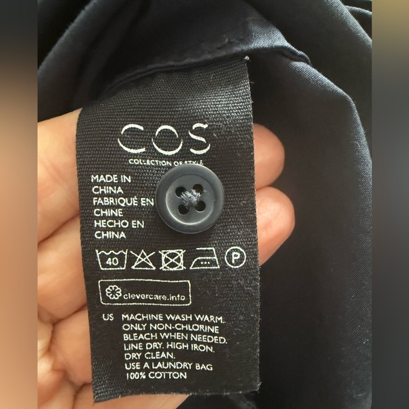 COS Dark Navy Sleeveless Dress Asymmetrical Size 4 - Picture 7 of 9